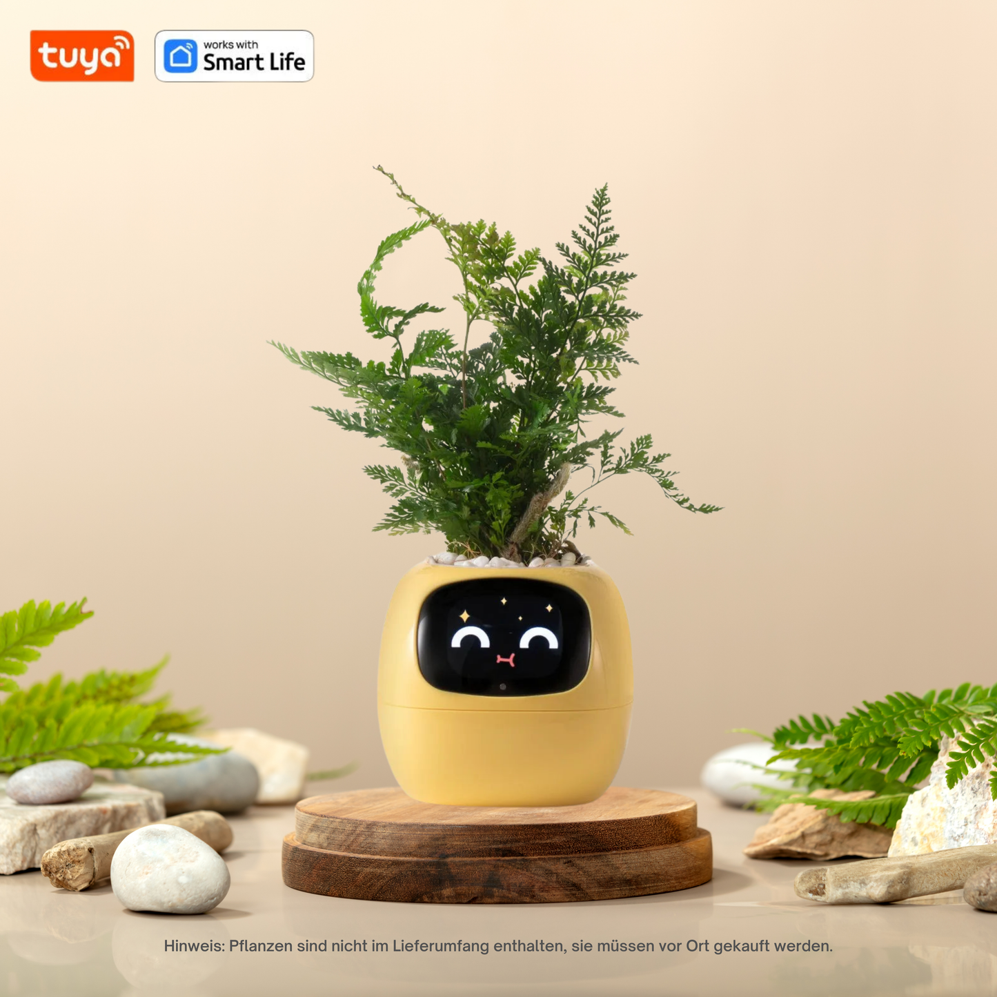 Smarter Blumentopf mit KI – 49+ Emotionen & 7 Sensoren