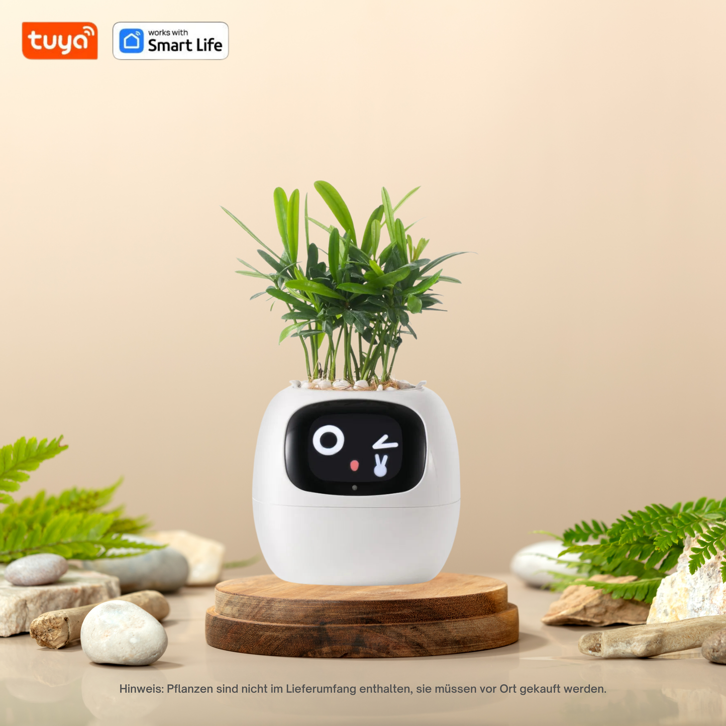 Smarter Blumentopf mit KI – 49+ Emotionen & 7 Sensoren