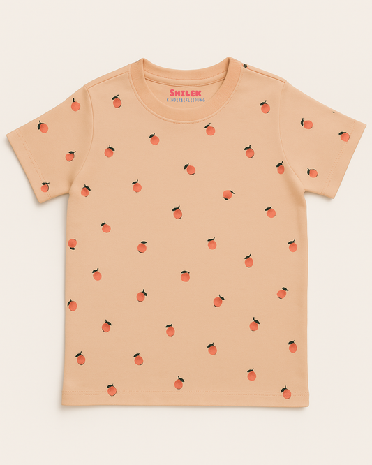 Fruchtiges Kinder T-Shirt mit Orangen-Design für den Sommer